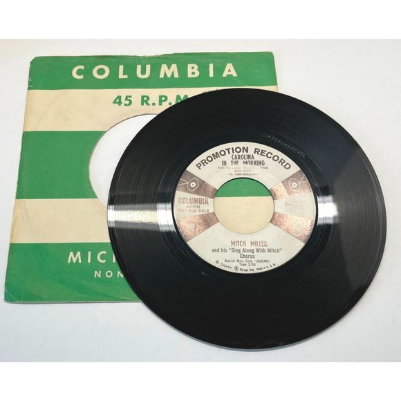 Mitch Miller Carolina in the Morning 45 Pop Vinyl Promo Record Columbia 4-41317 - Picture 3 of 4